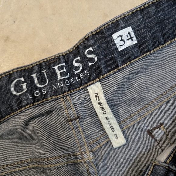 Guess Denim Desmond Relaxed For Jeans Men's 34x30 (34x31) Pants Blue - Picture 3 of 8